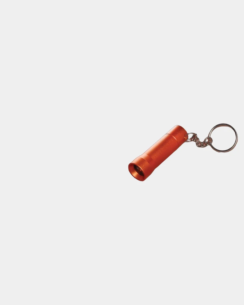 Llavero linterna aluminio reciclado RCS para personalizar