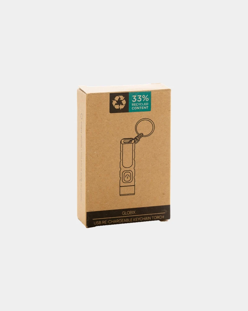 Llavero linterna reciclado RCS Globix para personalizar