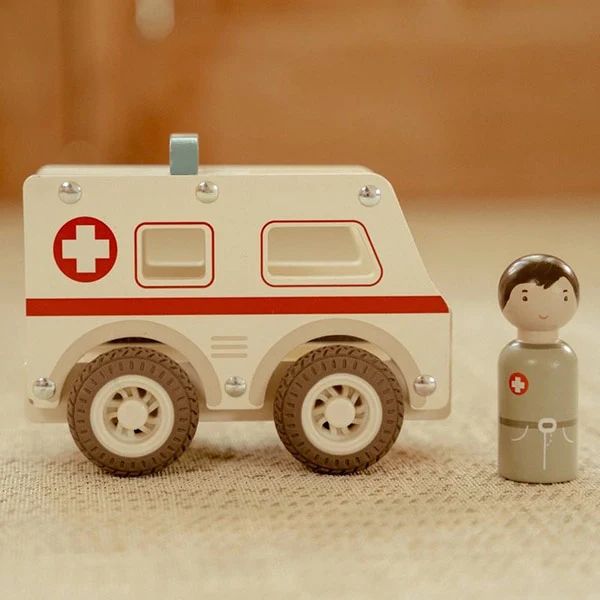 Ambulancia Little Dutch Madera