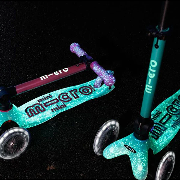 Patinete Micro Mini Deluxe Plegable Orion Led Rosa