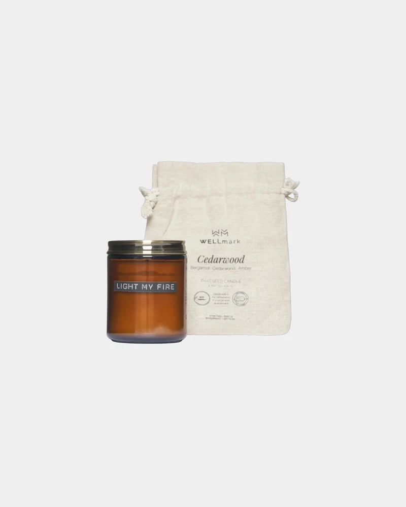 Vela perfumada de cera de colza madera para personalizar
