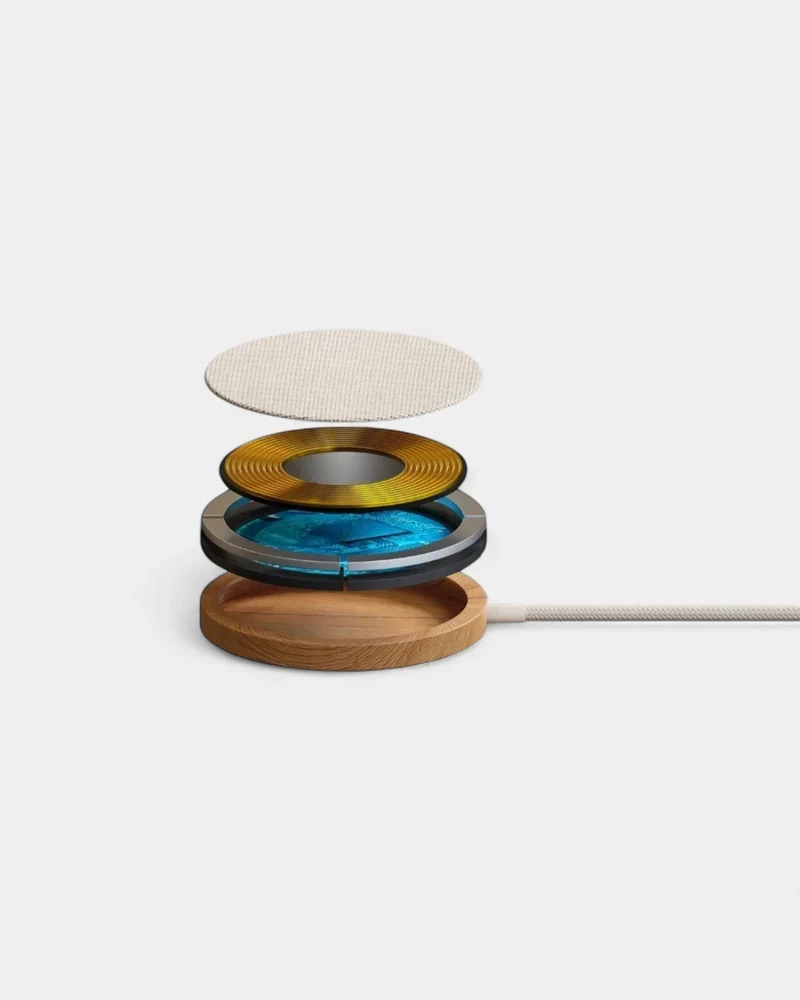 Cargador por inducción Magsafe de madera personalizable