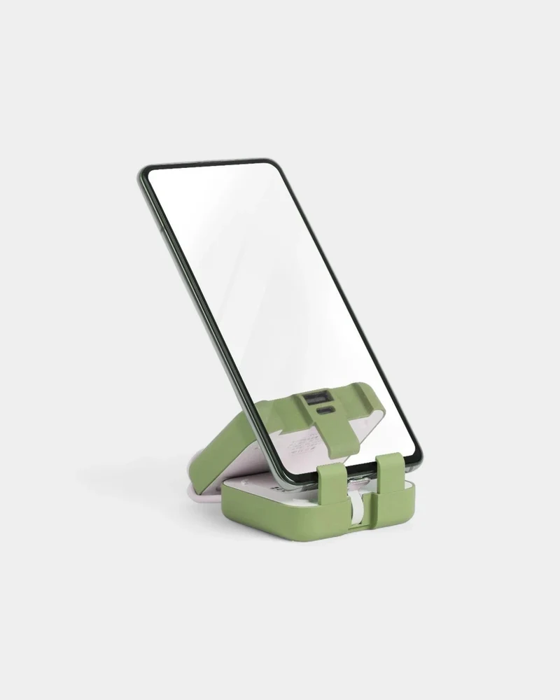 Batería externa con soporte para teléfono personalizable