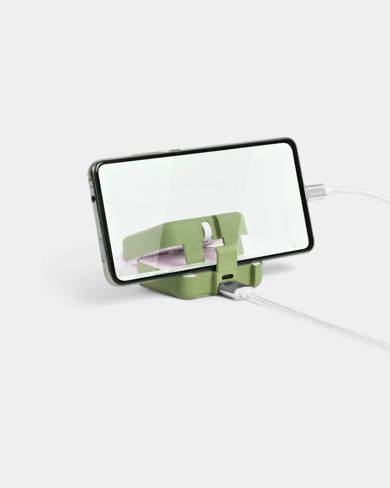 Batería externa con soporte para teléfono personalizable