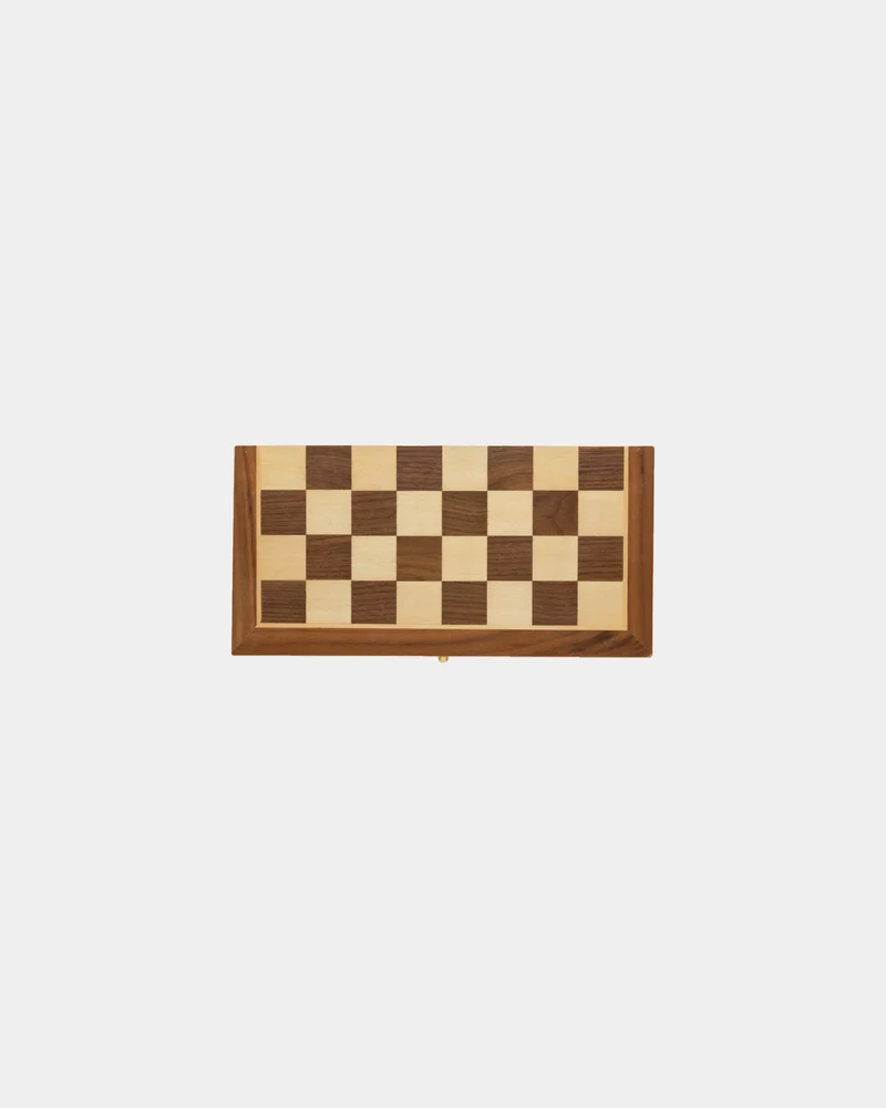 Juego de ajedrez plegable de madera FSC para personalizar