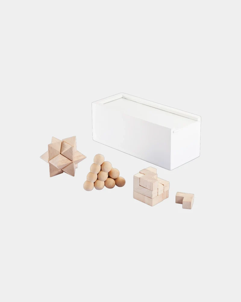Set de rompecabezas de madera FSC para personalizar