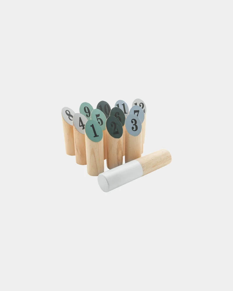 Juego de bolos de madera para personalizar