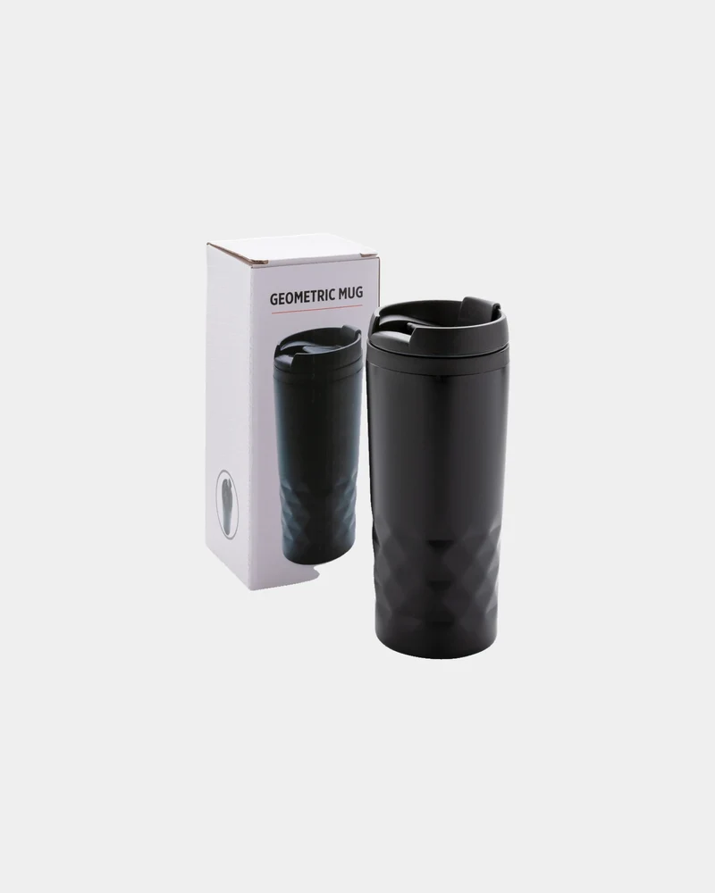 Taza geométrica de acero inoxidable 300ml para personalizar