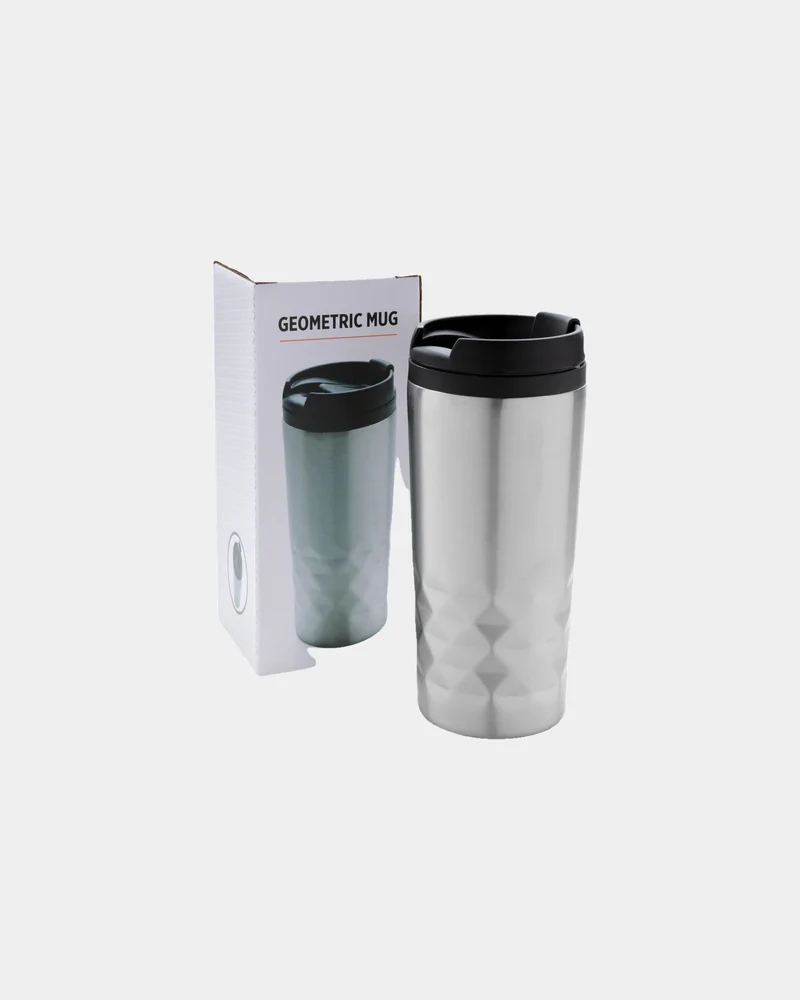 Taza geométrica de acero inoxidable 300ml para personalizar