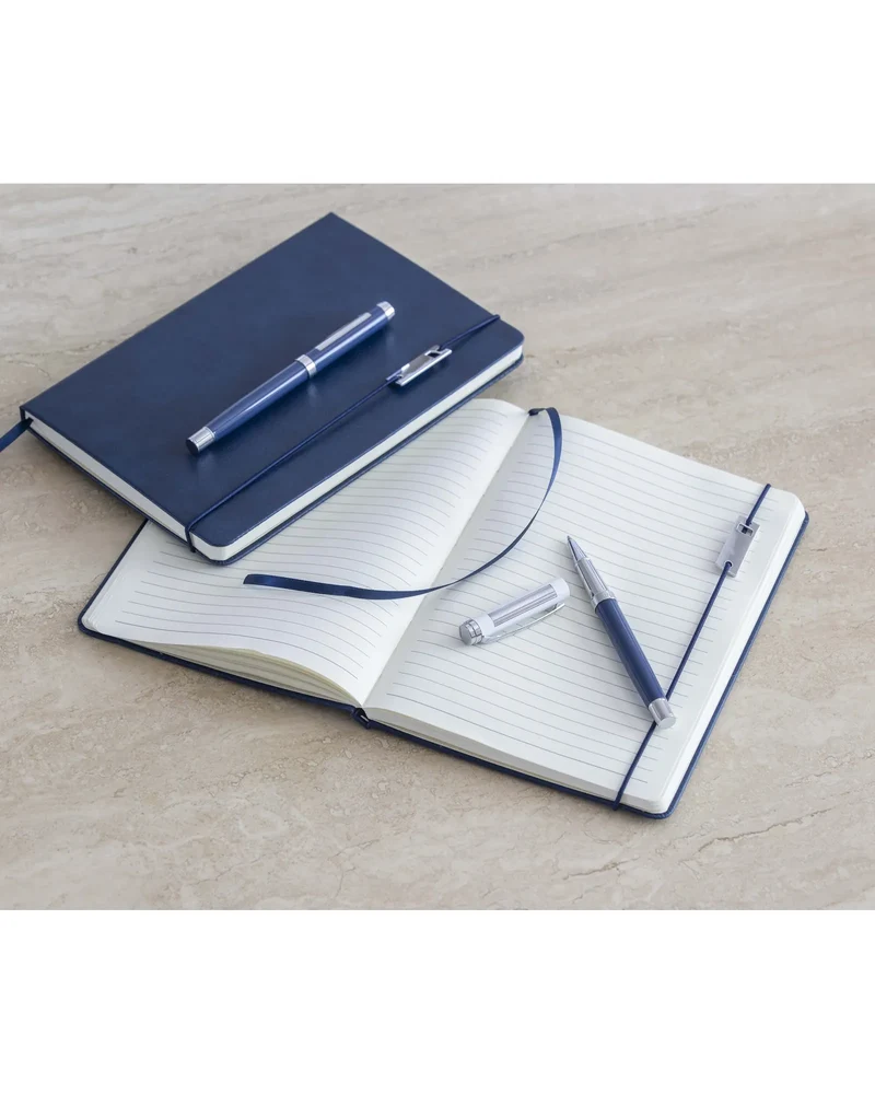 Set libreta y bolígrafo roller Legato para personalizar
