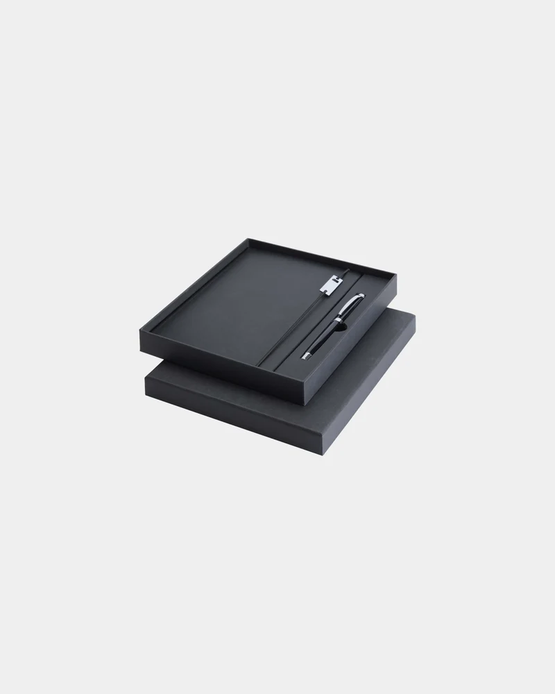 Set libreta y bolígrafo roller Legato para personalizar