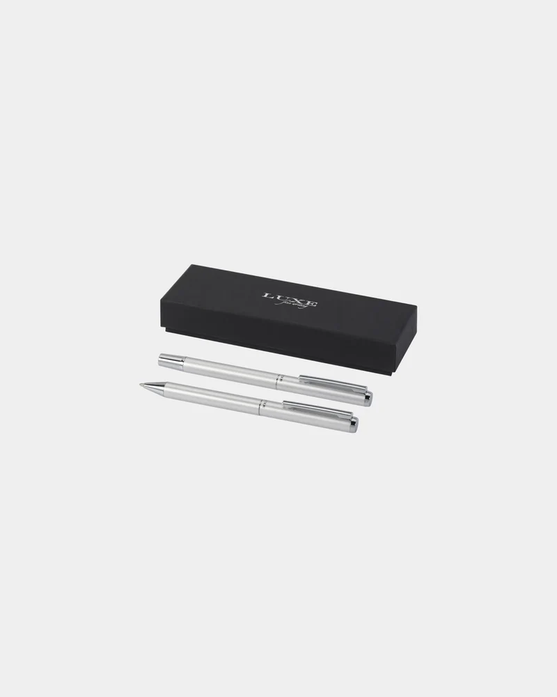 Set de bolígrafo y roller aluminio para personalizar