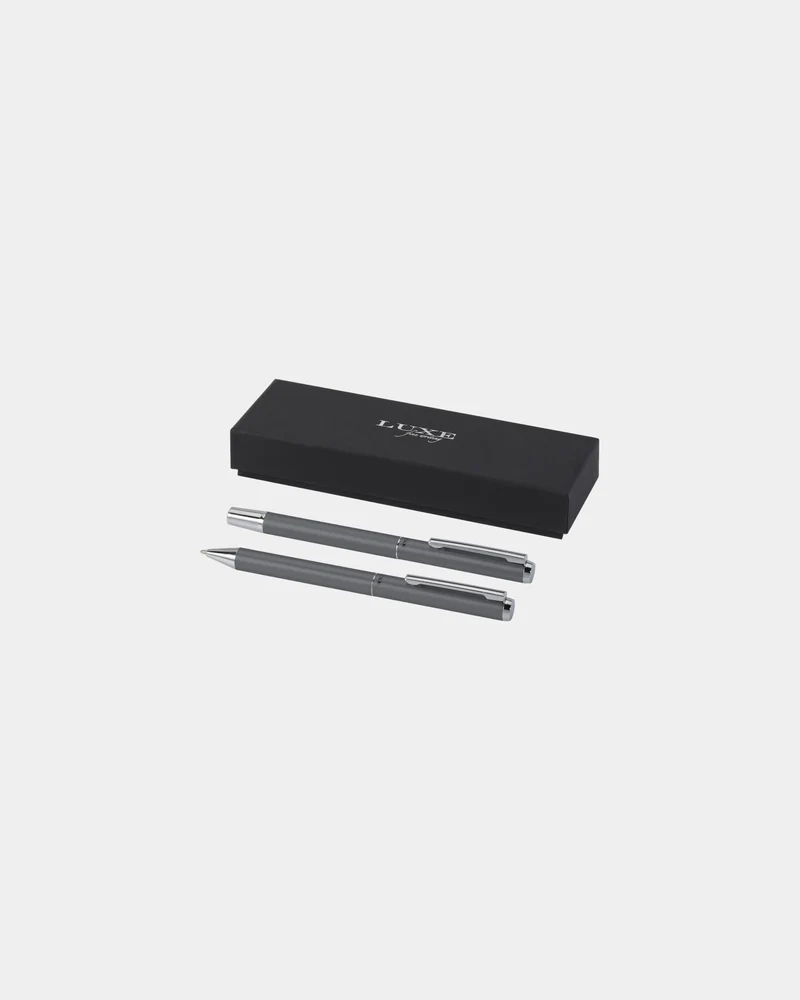 Set de bolígrafo y roller aluminio para personalizar