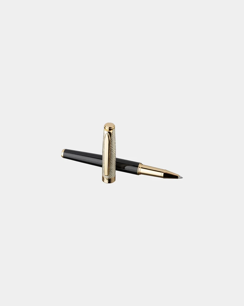 Bolígrafo roller dorado con estuche para personalizar