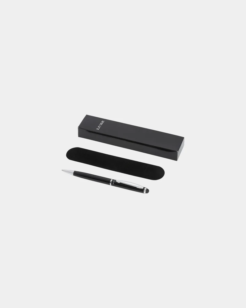 Bolígrafo stylus Lento metal negro para personalizar