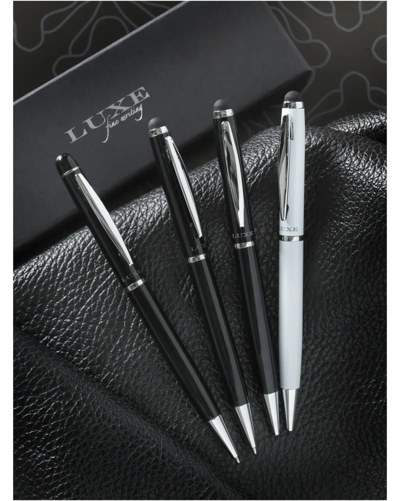 Bolígrafo stylus Lento metal negro para personalizar