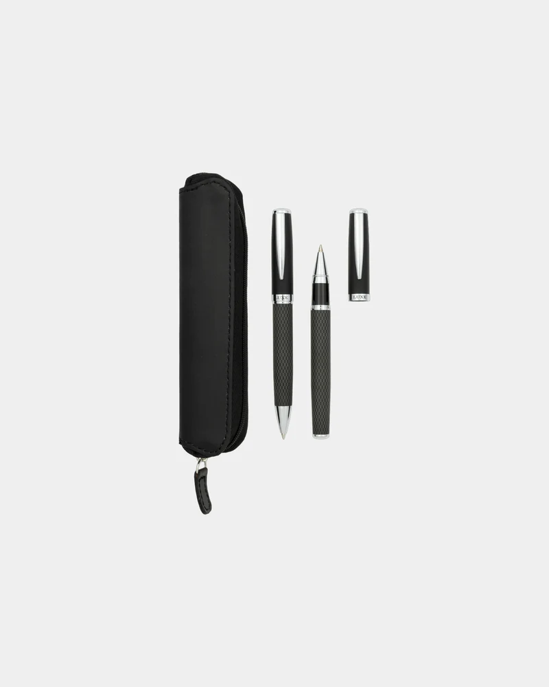 Set de bolígrafo y roller fibra carbono para personalizar