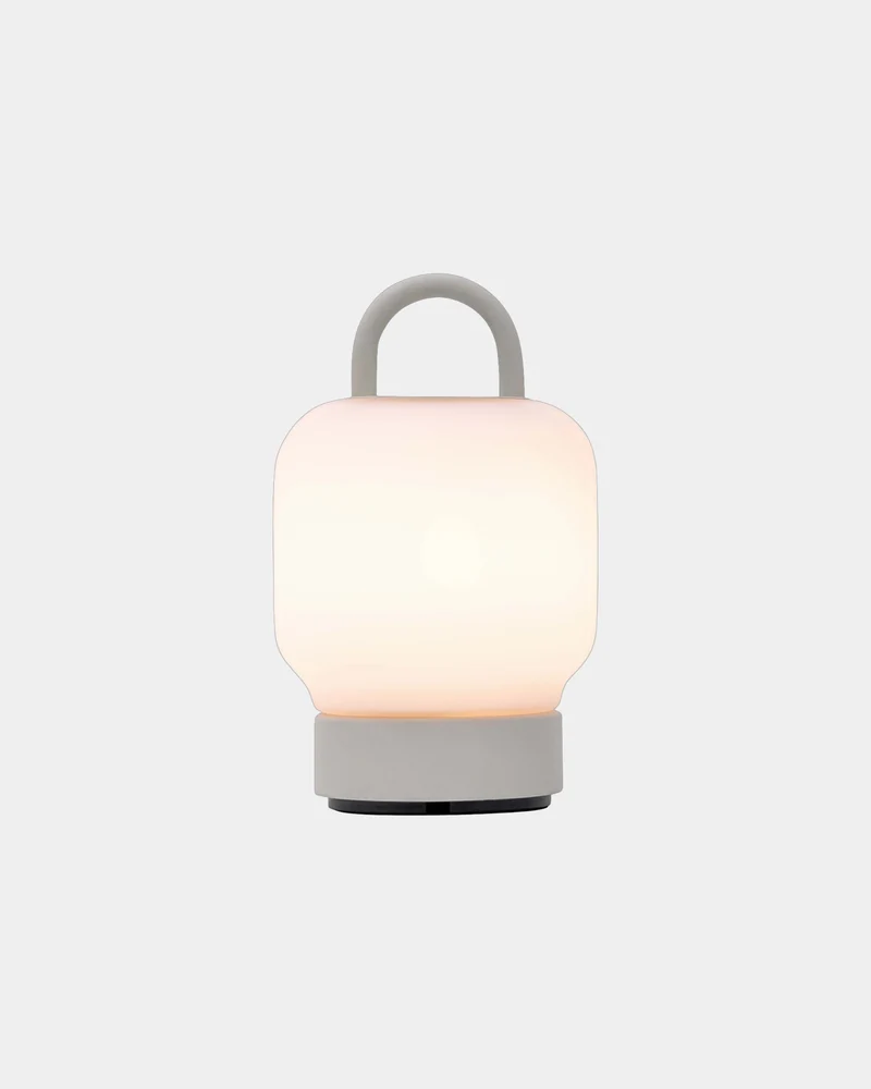 Lámpara portátil acero y vidrio Loome para personalizar