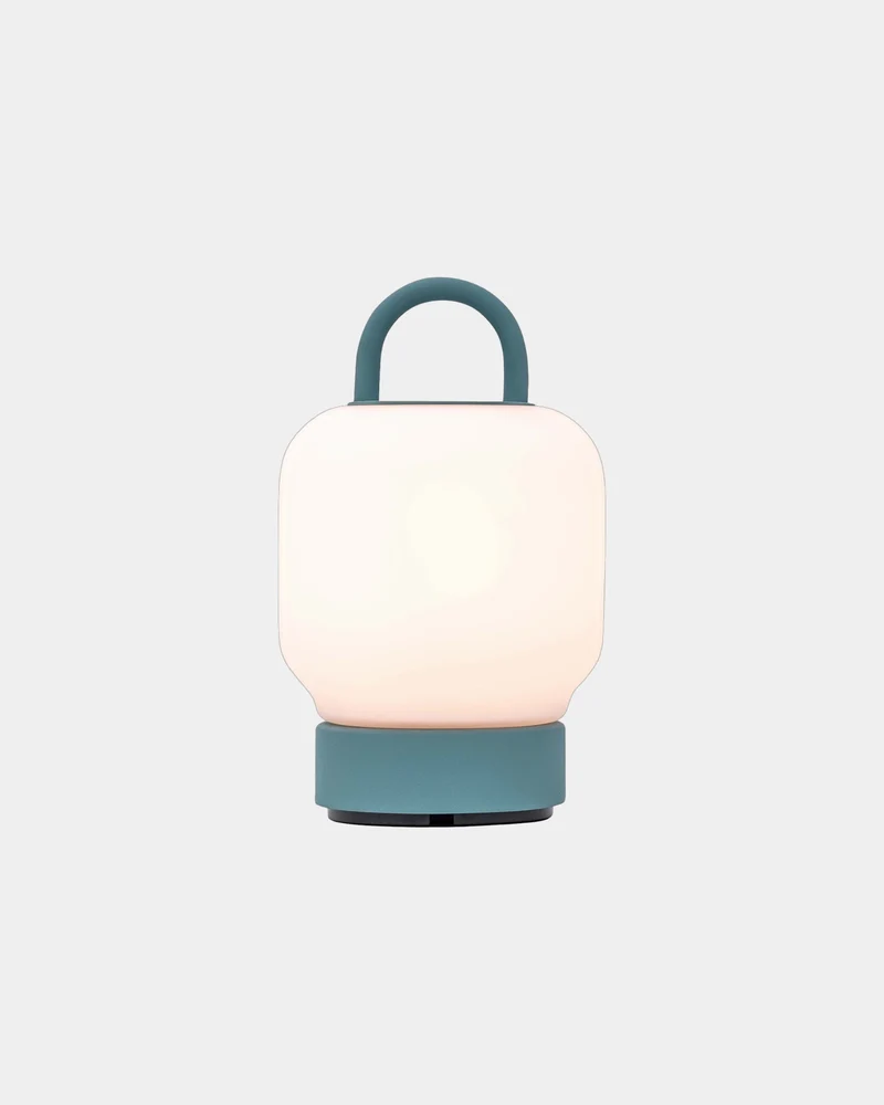 Lámpara portátil acero y vidrio Loome para personalizar