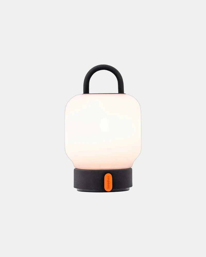 Lámpara portátil acero y vidrio Loome para personalizar