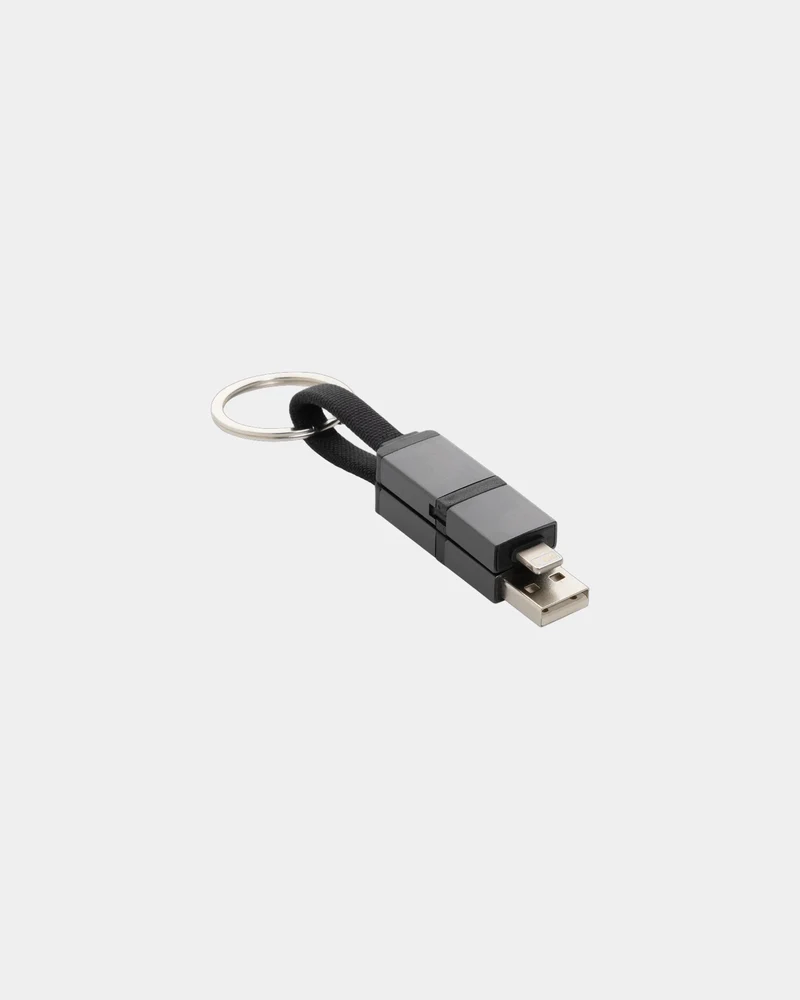 Cable de carga 4 en 1 aluminio reciclado para personalizar