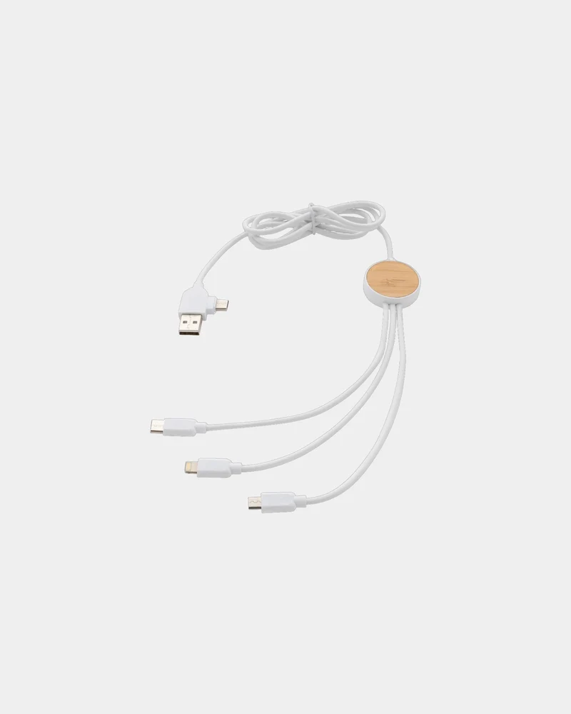 Cable 6 en 1 plástico reciclado Ontario para personalizar