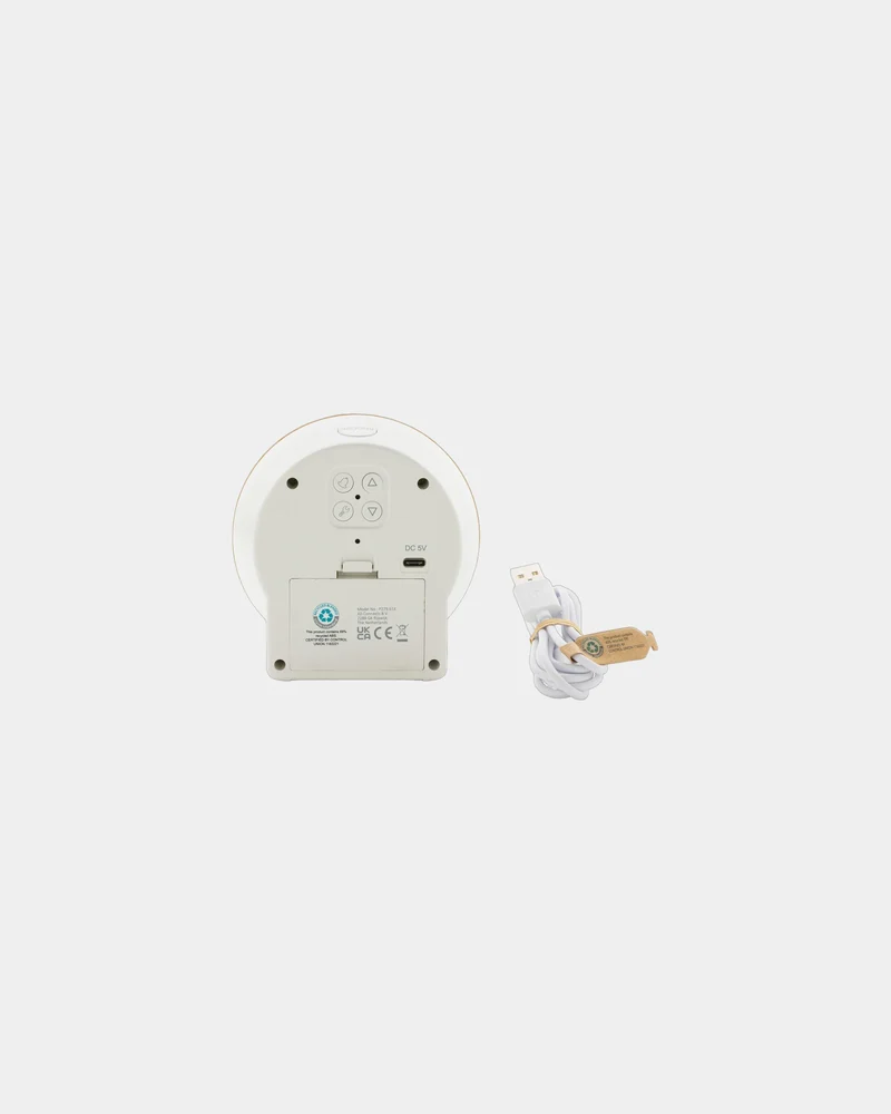 Reloj de pared bambú y plástico reciclado para personalizar