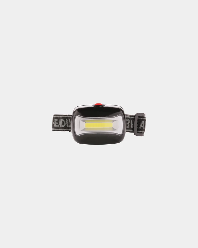Linterna frontal COB ABS negra para personalizar