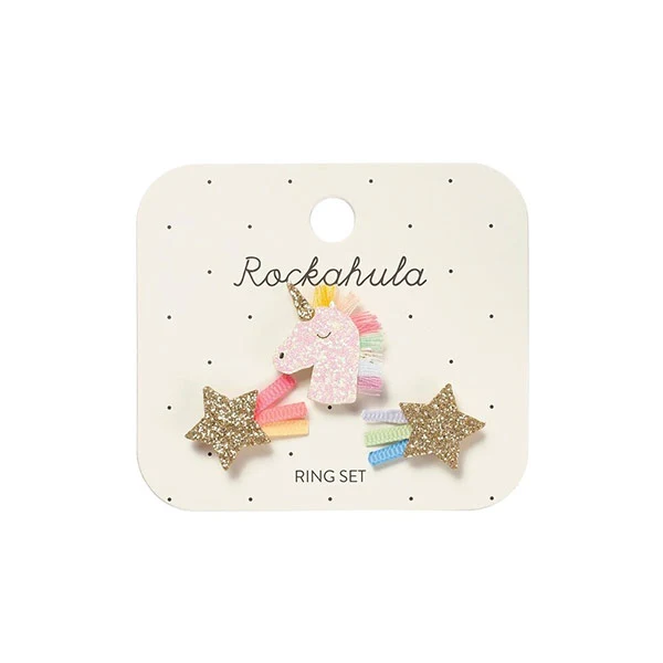 Set Anillos Rainbow Unicorn Rockahula