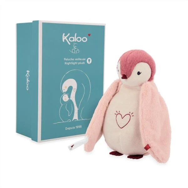 Luz Nocturna Pingüino de Peluche Rosa - Kaloo
