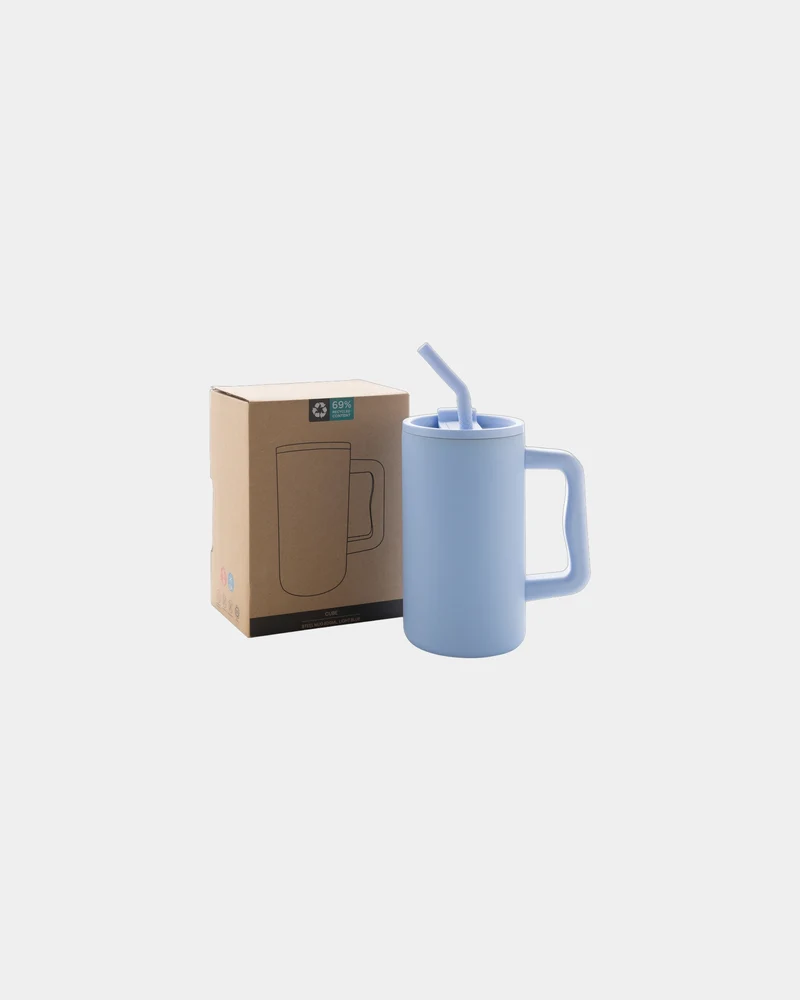 Mug acero reciclado 800ml doble pared para personalizar
