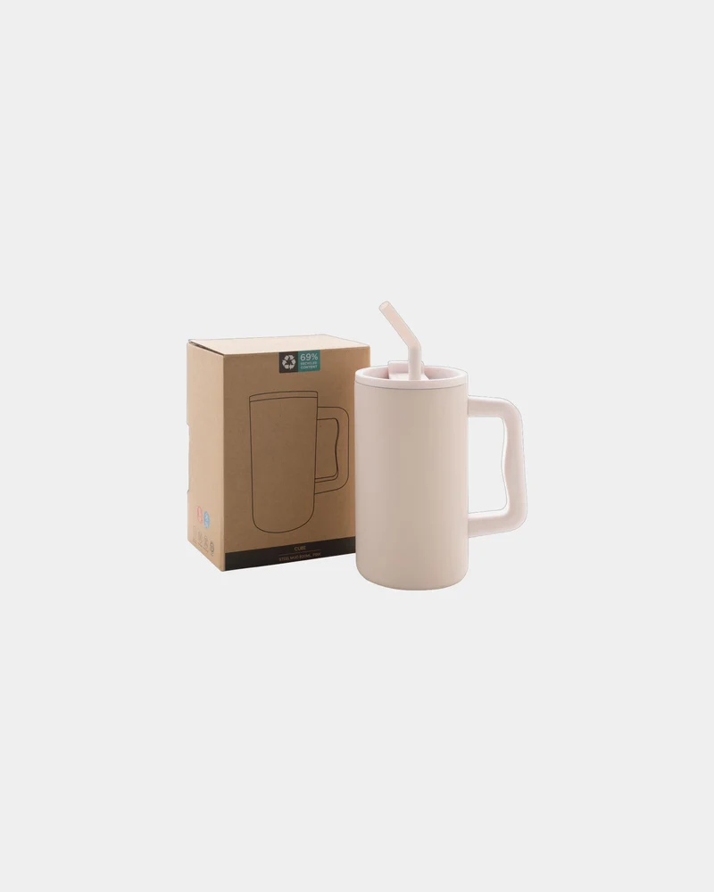 Mug acero reciclado 800ml doble pared para personalizar