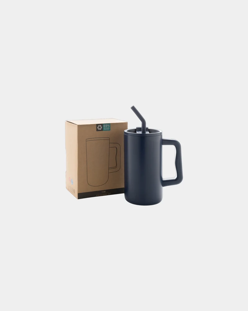 Mug acero reciclado 800ml doble pared para personalizar