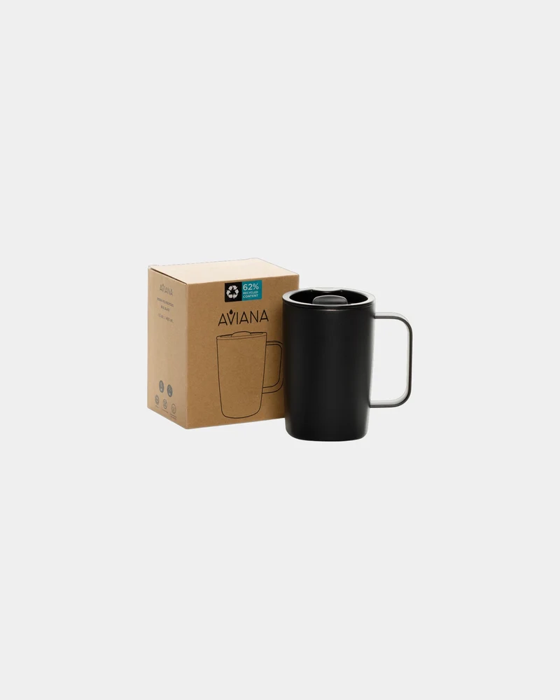 Mug acero reciclado RCS 450ml Rowan para personalizar