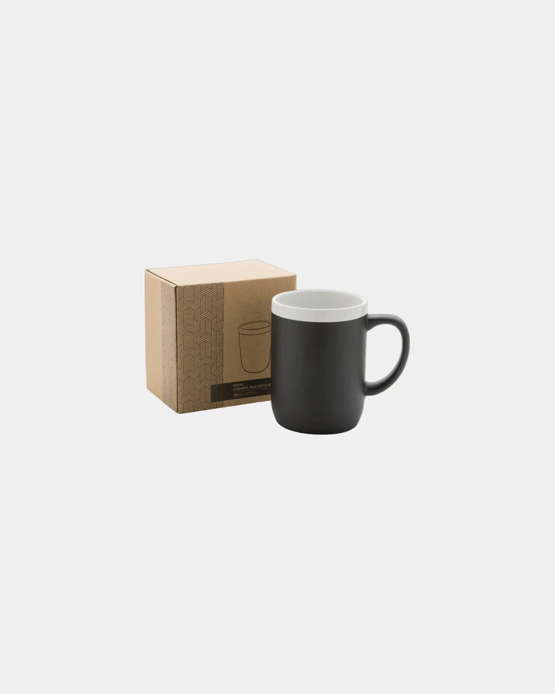 Taza de cerámica 300ml borde blanco para personalizar