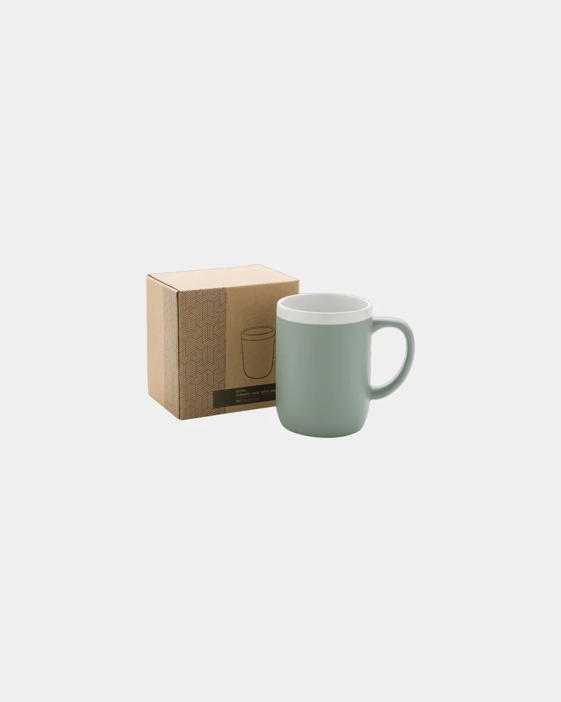 Taza de cerámica 300ml borde blanco para personalizar