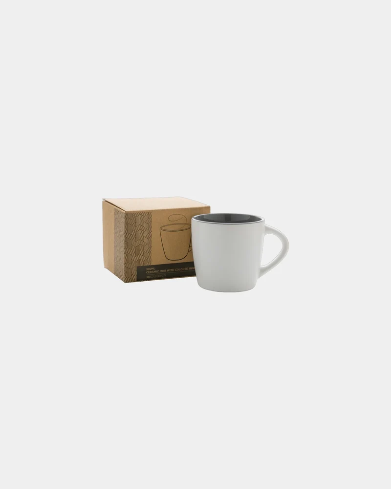 Taza cerámica 300ml interior de color para personalizar