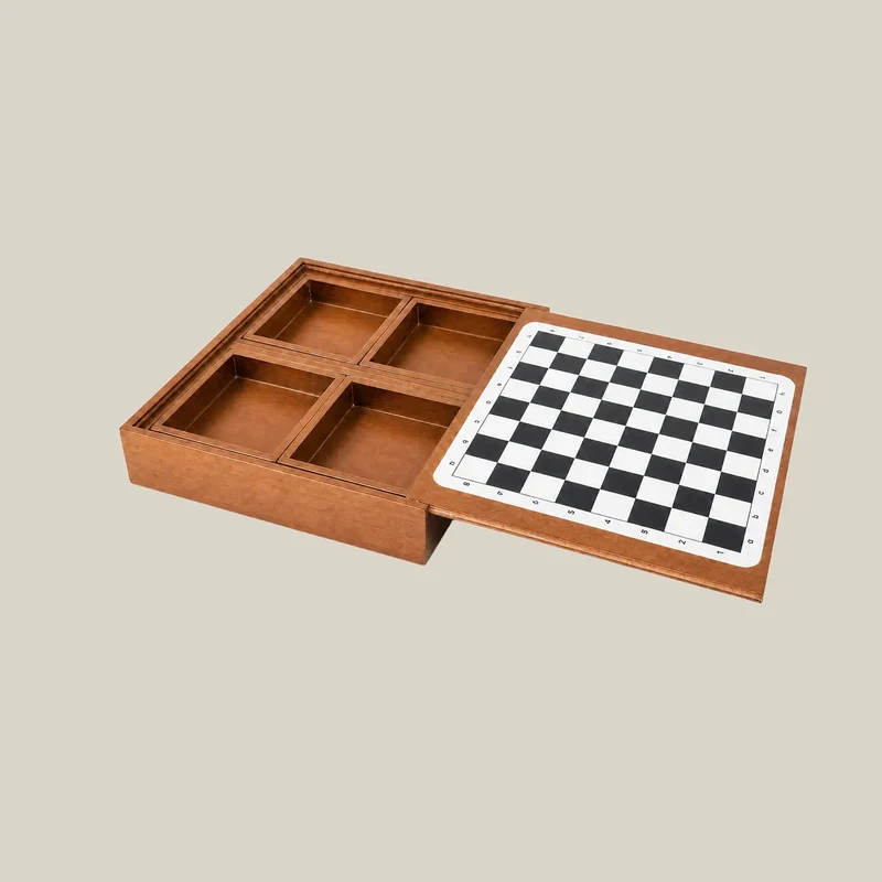 2-in-1 Chess Board & Board Game Storage Box