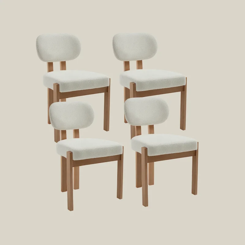 Wooden Fabric Upholstered Chairs