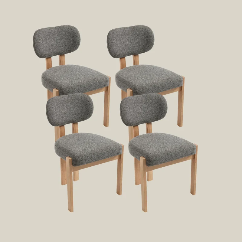 Wooden Fabric Upholstered Chairs