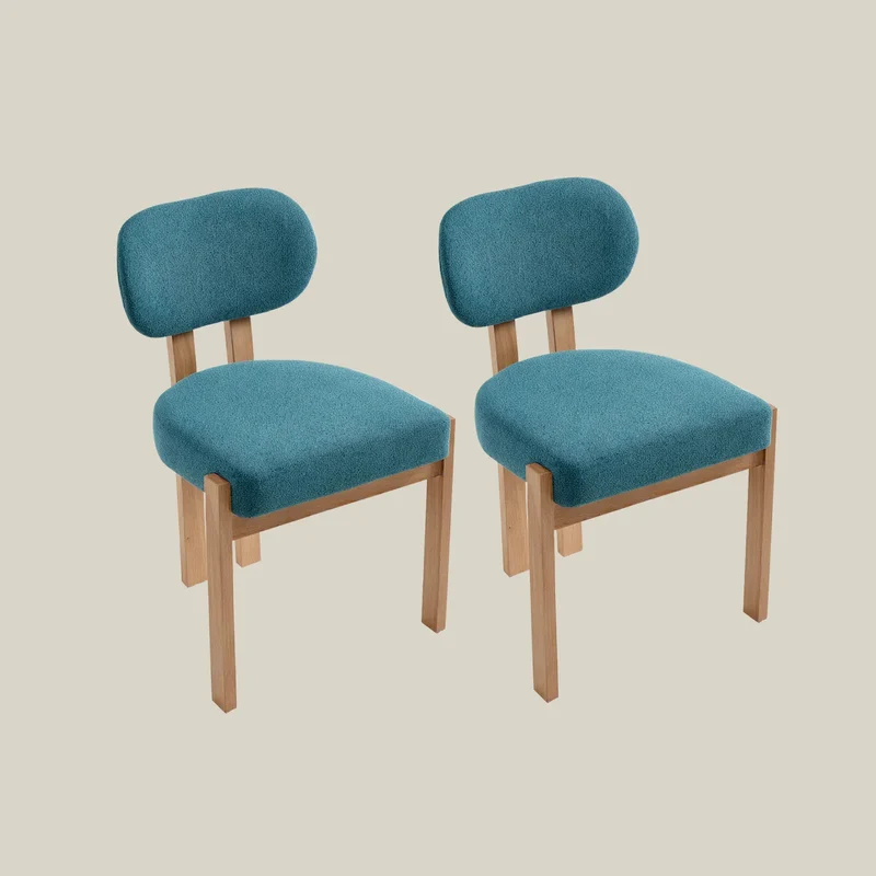 Wooden Fabric Upholstered Chairs