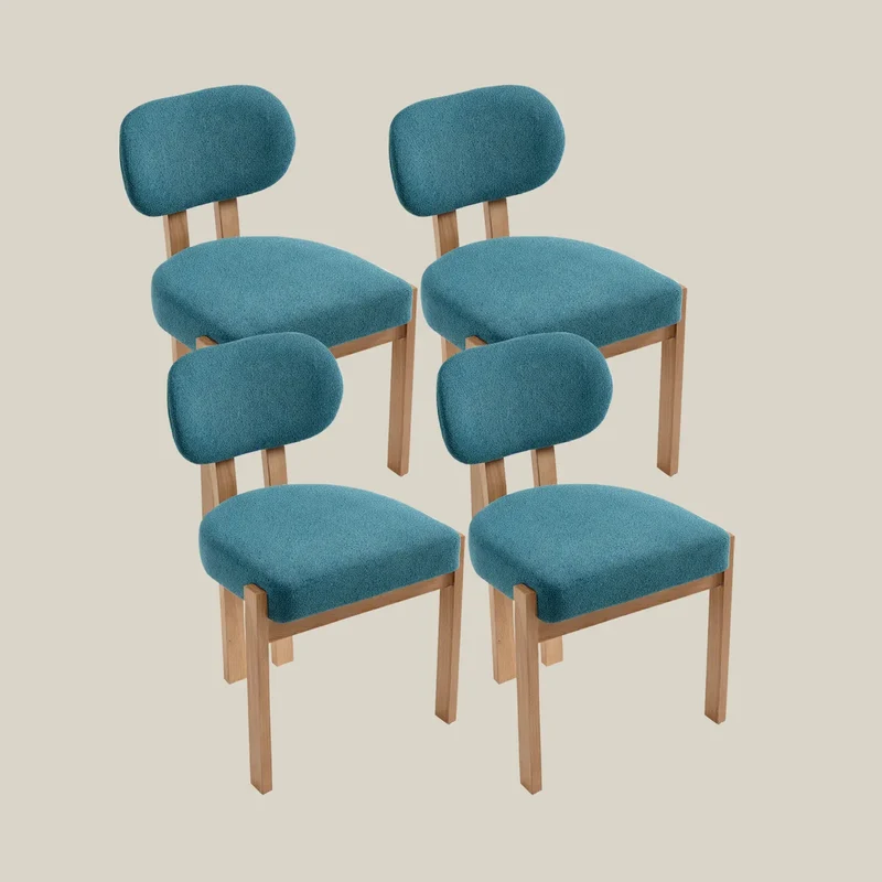 Wooden Fabric Upholstered Chairs