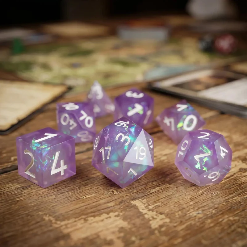 UV Color-Changing RPG Dice Set for D&D & Tabletop Games