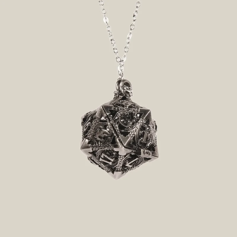 Sterling Silver Dice Necklace