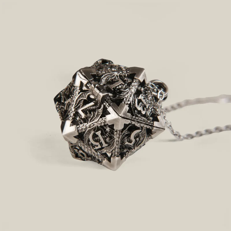 Sterling Silver Dice Necklace
