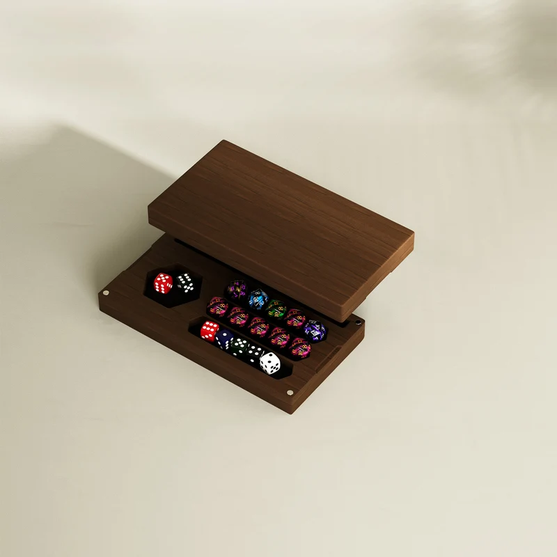 Dice Tray with Storage & Phone Stand