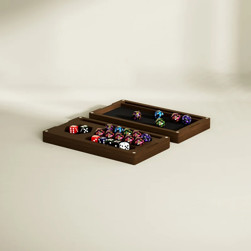 Dice Tray with Storage & Phone Stand