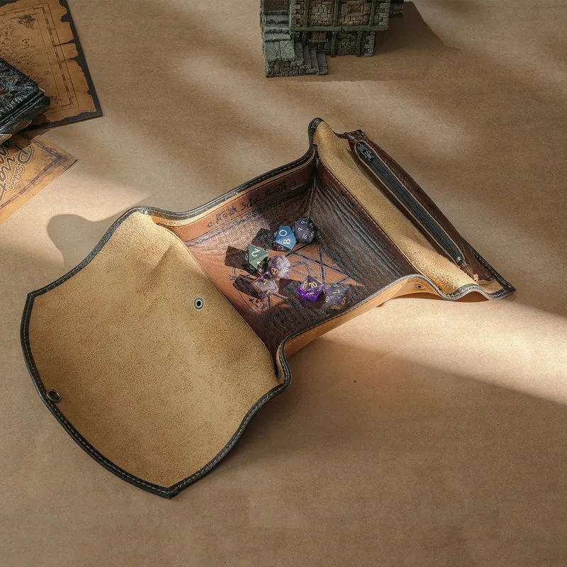 Scroll of Rolling: Portable Leather Dice Tray