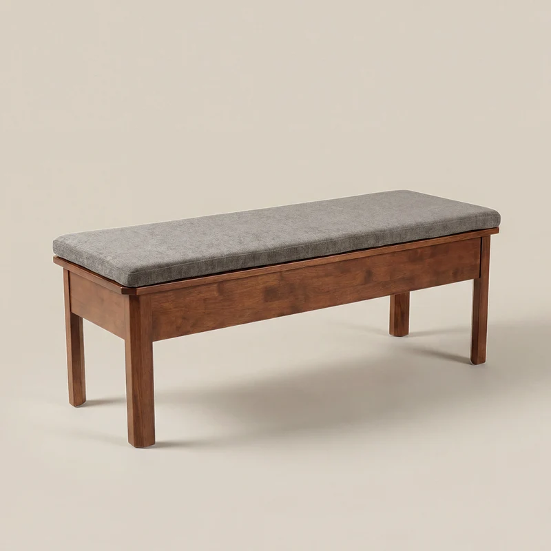 Removable Bench Cushion with Non-Slip Base