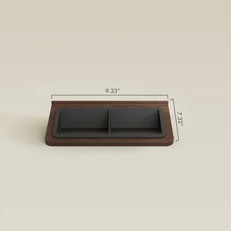 DECK AND DISCARD Holders for Wooden Table